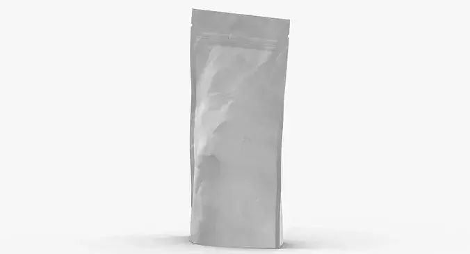 Stand Up Zipper Pouche 250g Closed 3D model 4