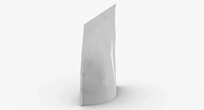 Stand Up Zipper Pouche 250g Closed 3D model 5