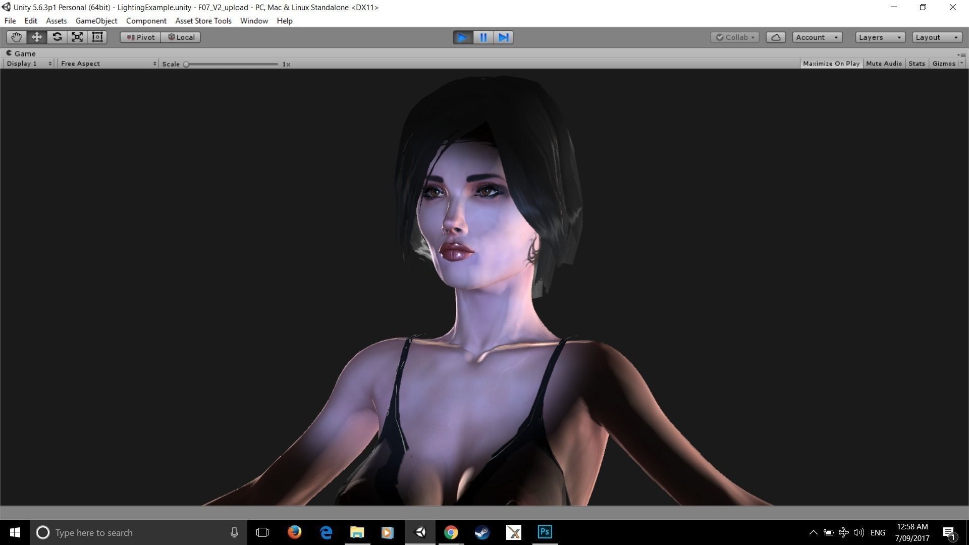 Fatal Female 07 for Unity Low-poly 3D model_6