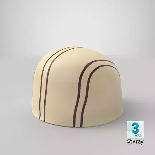 White Chocolate Bonbon 01 3D model 5