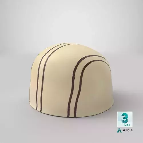 White Chocolate Bonbon 01 3D model 3