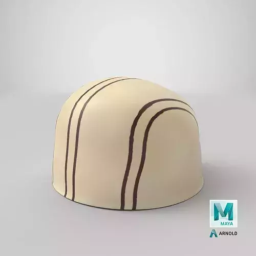 White Chocolate Bonbon 01 3D model 6