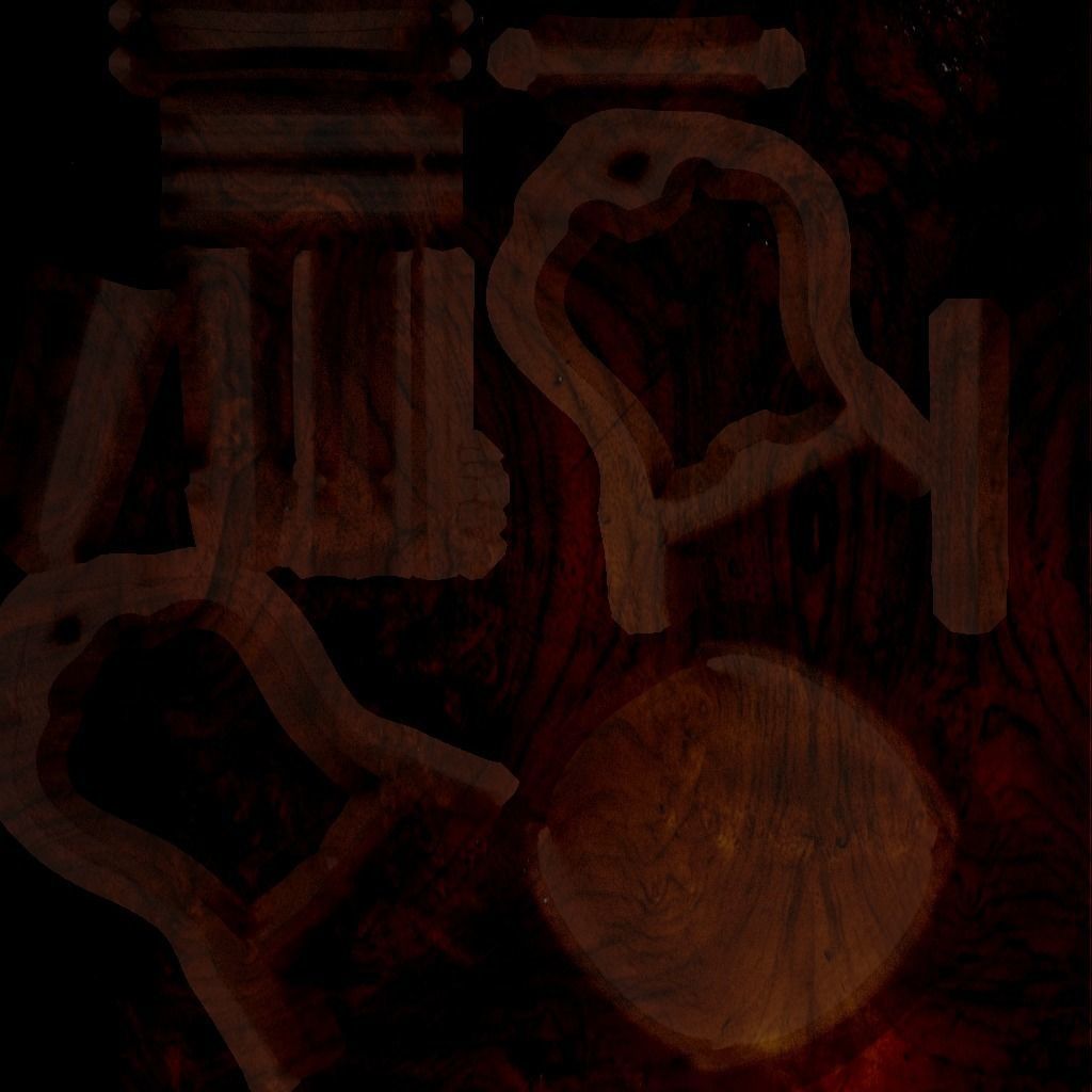 3D Wooden Chair Low-poly 3D model_5