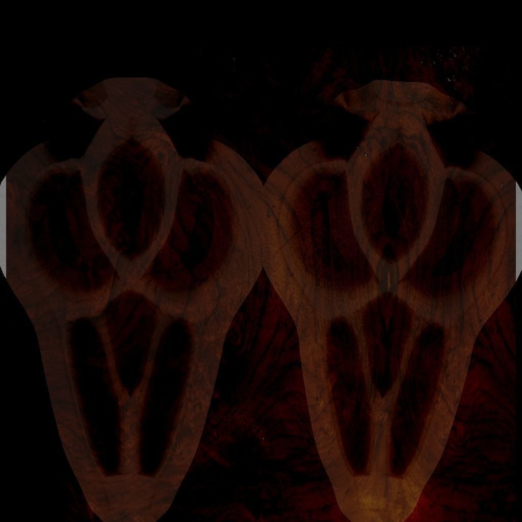 3D Wooden Chair Low-poly 3D model_6