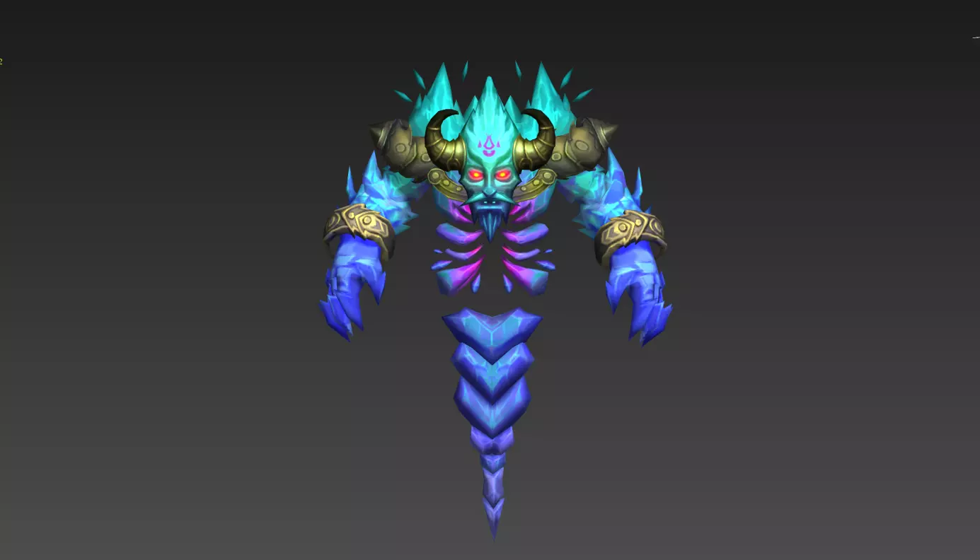 ice Frost Troll Animation Low-poly 3D model