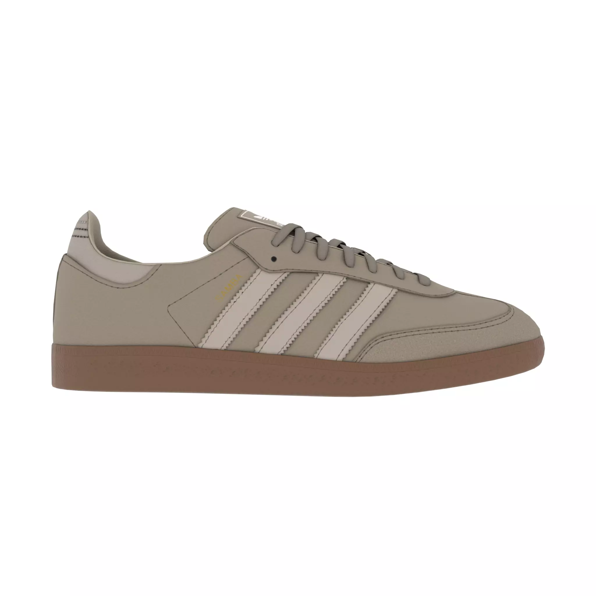 Adidas Samba OG Beige Low-poly 3D model