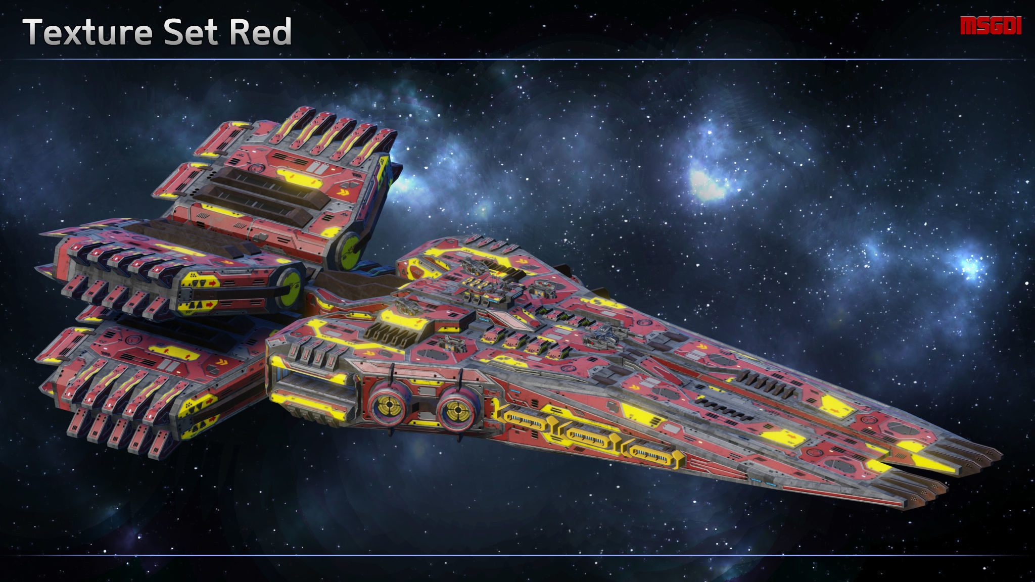 Spaceship Cruiser Arbiter Low-poly 3D model_10