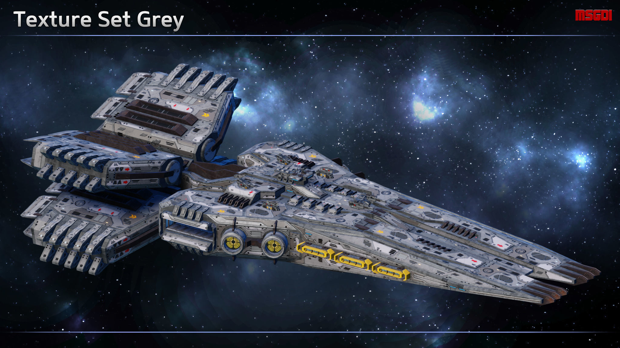 Spaceship Cruiser Arbiter Low-poly 3D model_9