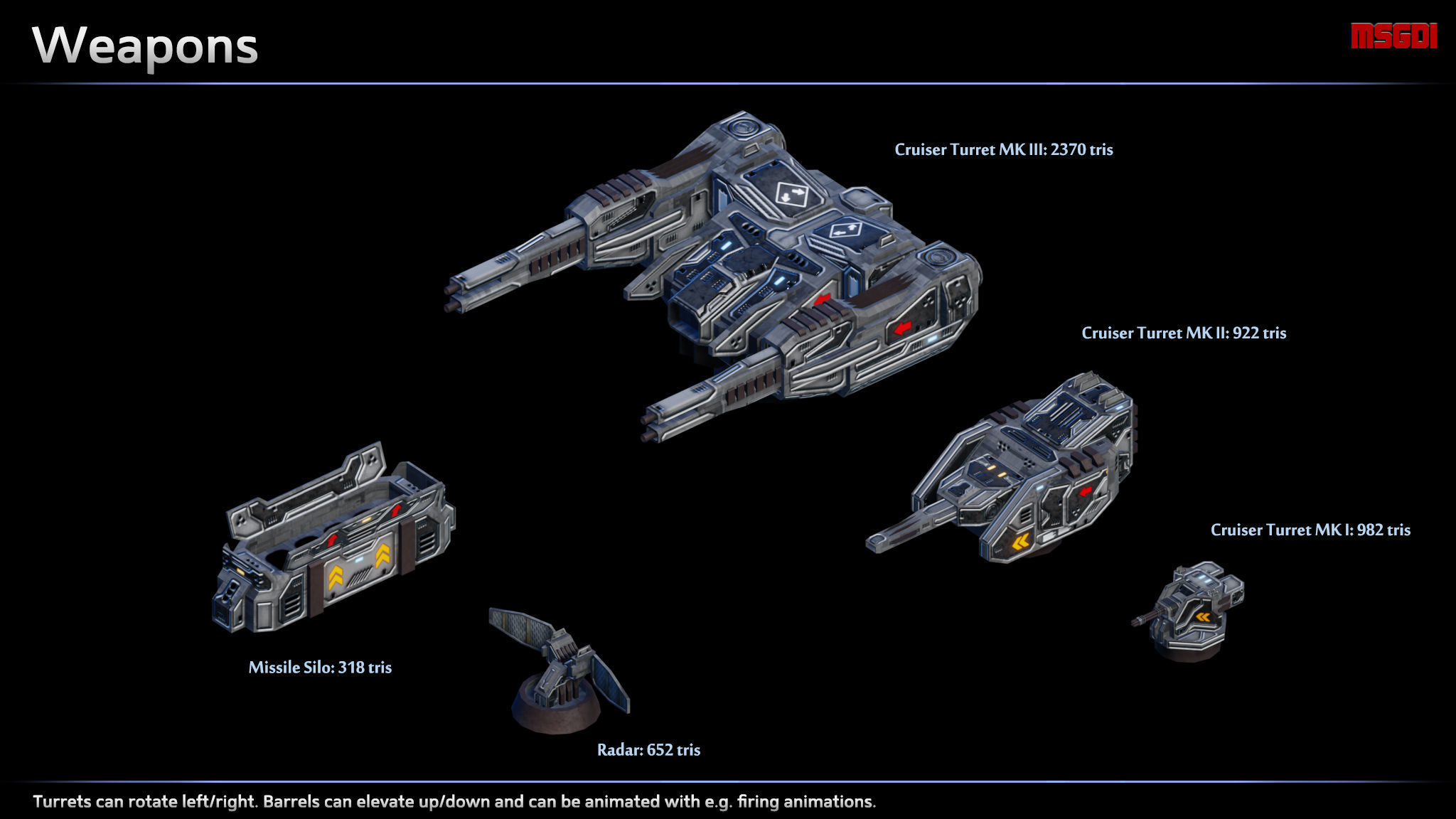 Spaceship Cruiser Arbiter Low-poly 3D model_1