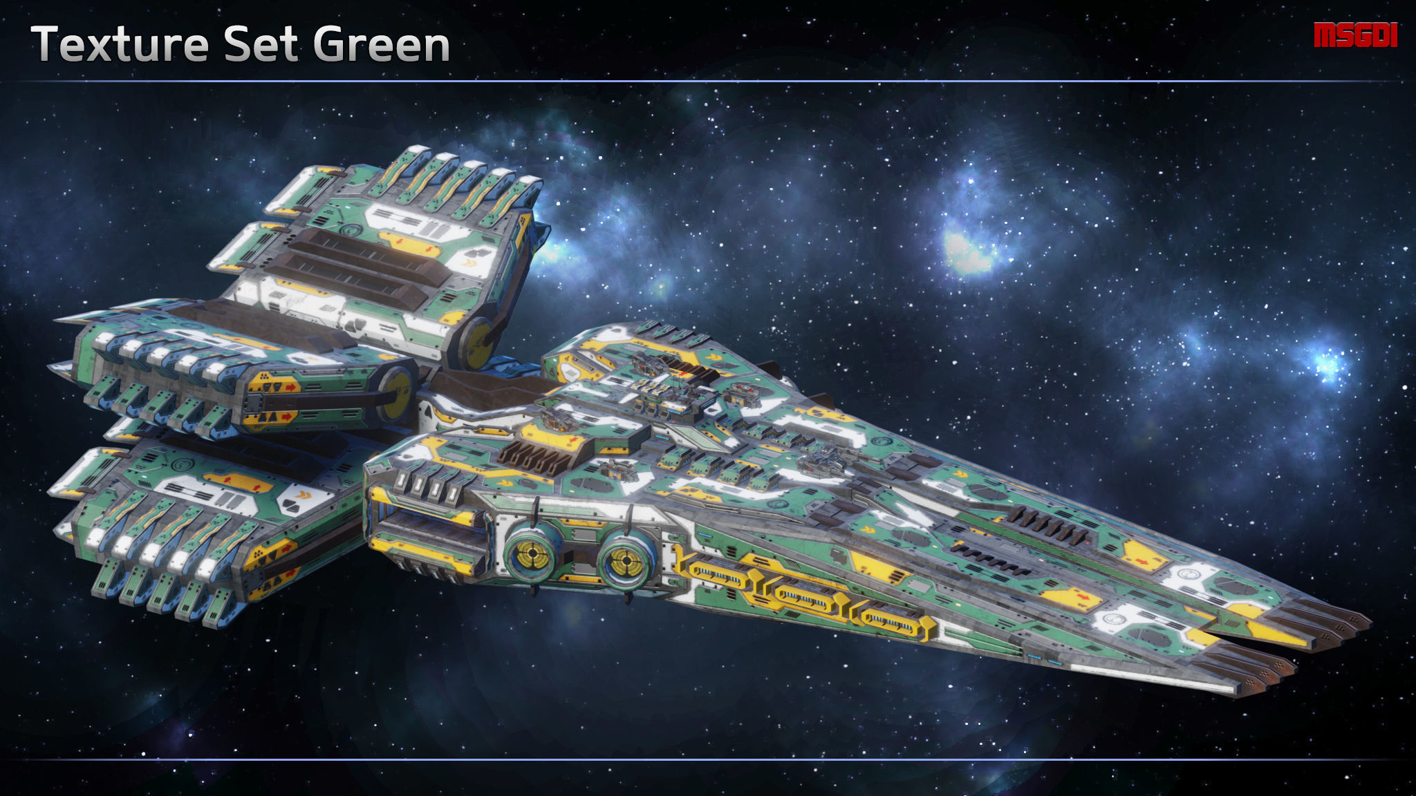 Spaceship Cruiser Arbiter Low-poly 3D model_8