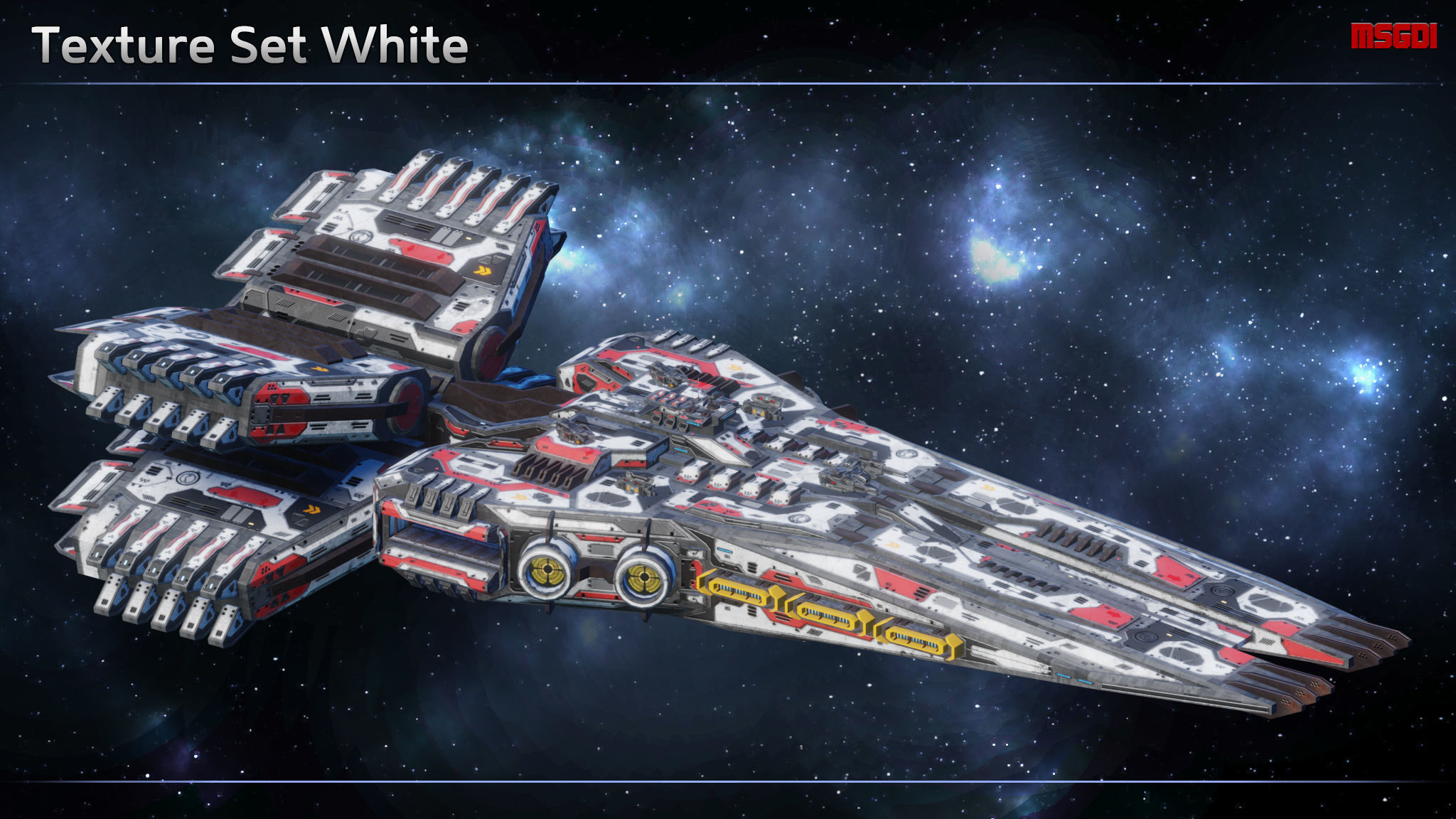 Spaceship Cruiser Arbiter Low-poly 3D model_11