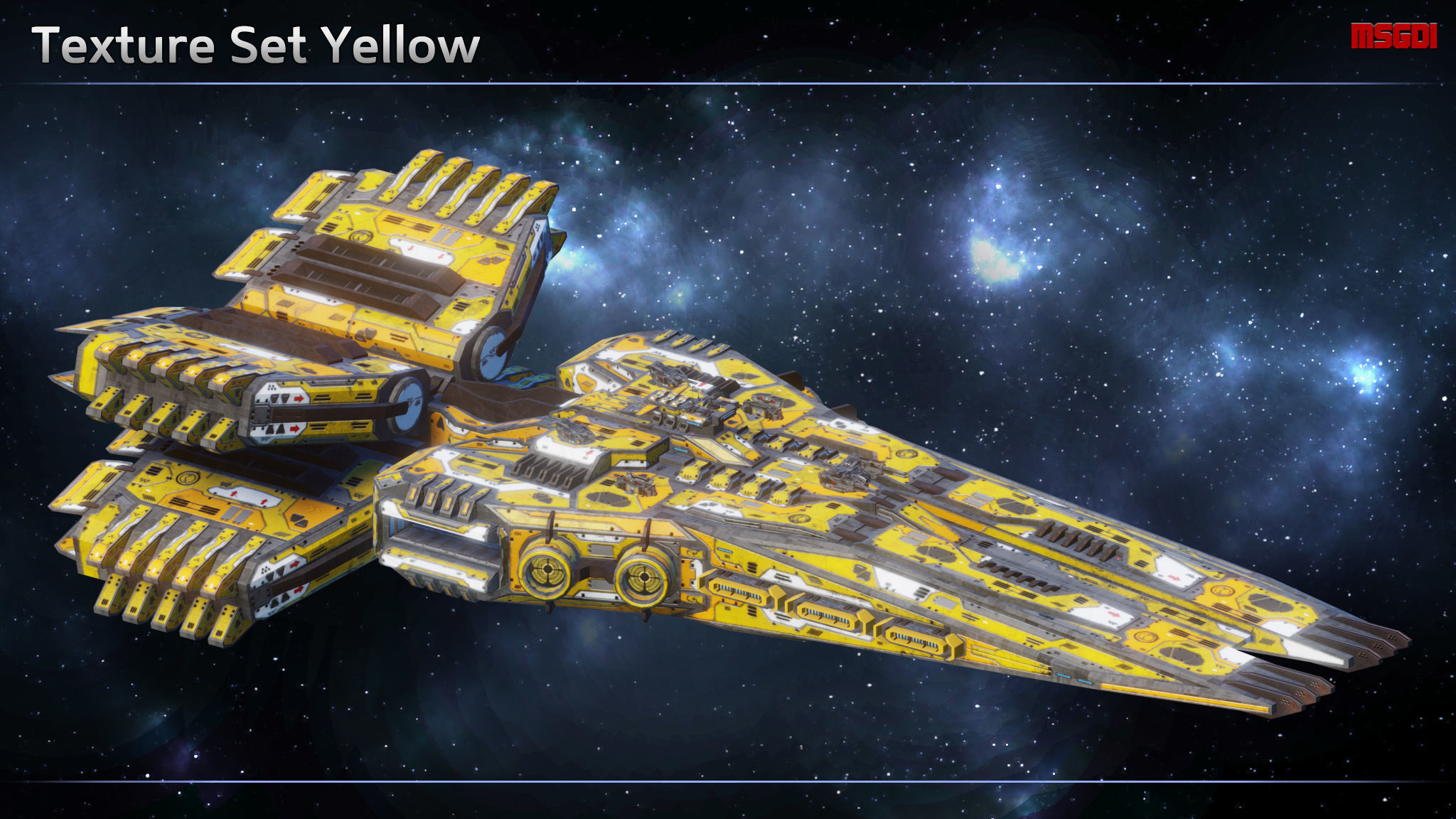 Spaceship Cruiser Arbiter Low-poly 3D model_12