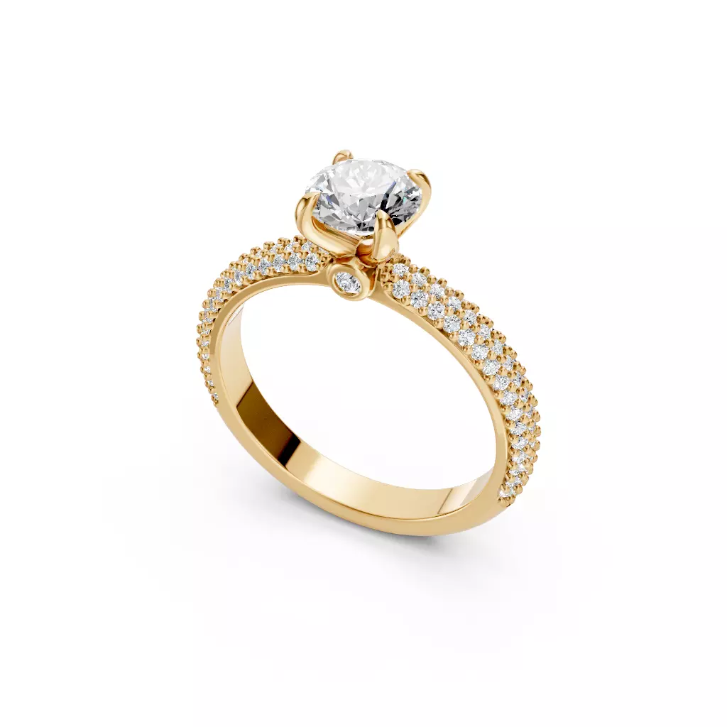 Diamond Pave Ring 3D print model