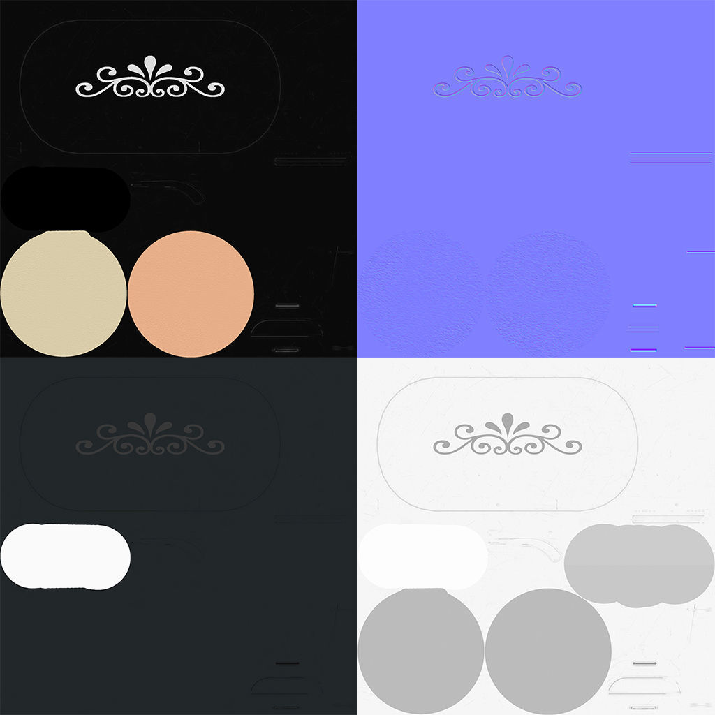 Face Powder 3D model_12