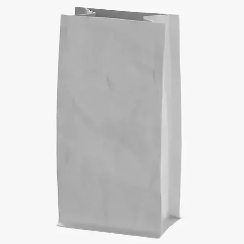Flat Bottom Pouche 113g Open White 3D model