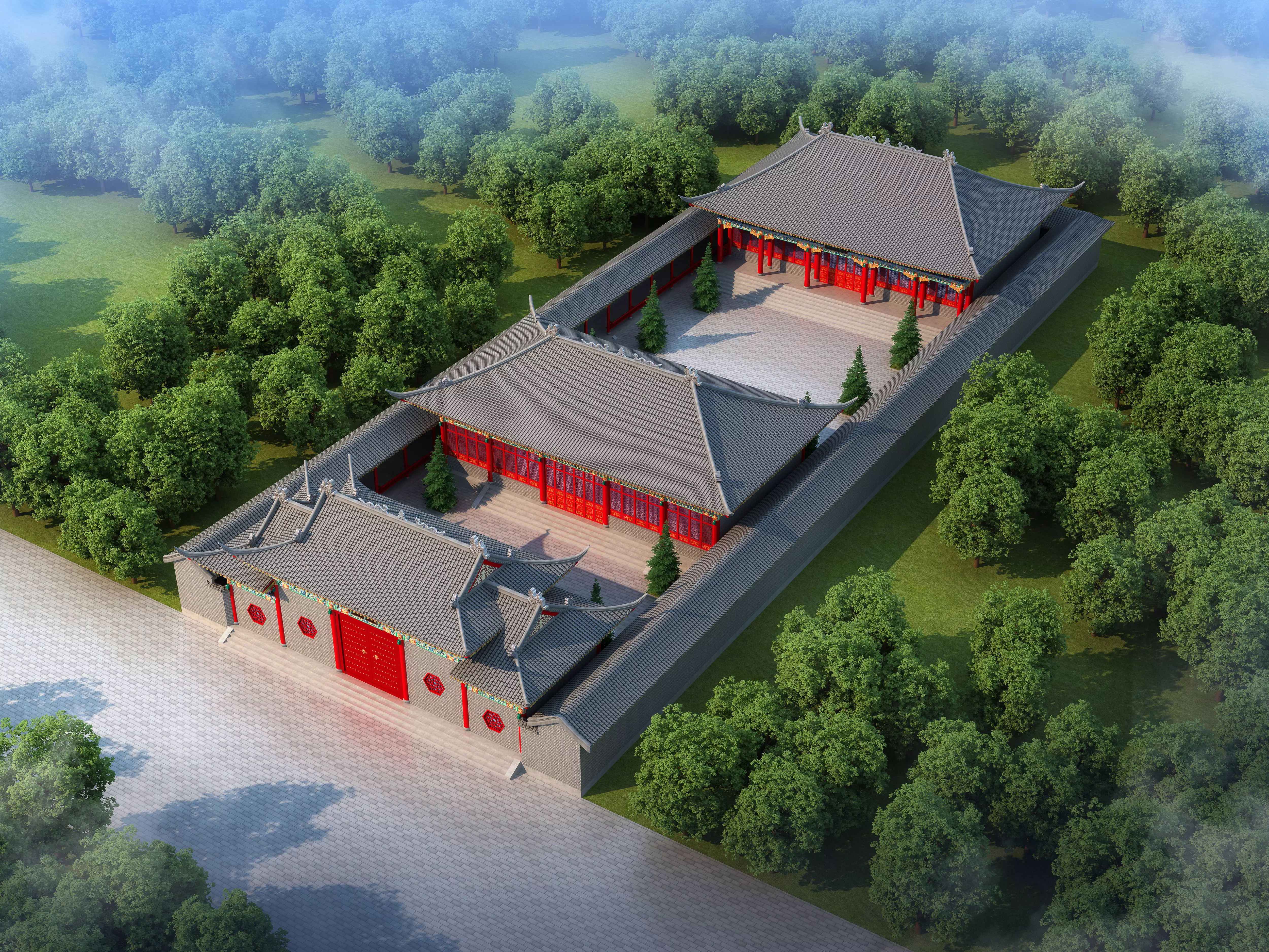 Chinese Ancestral Hall Architecture 3D model