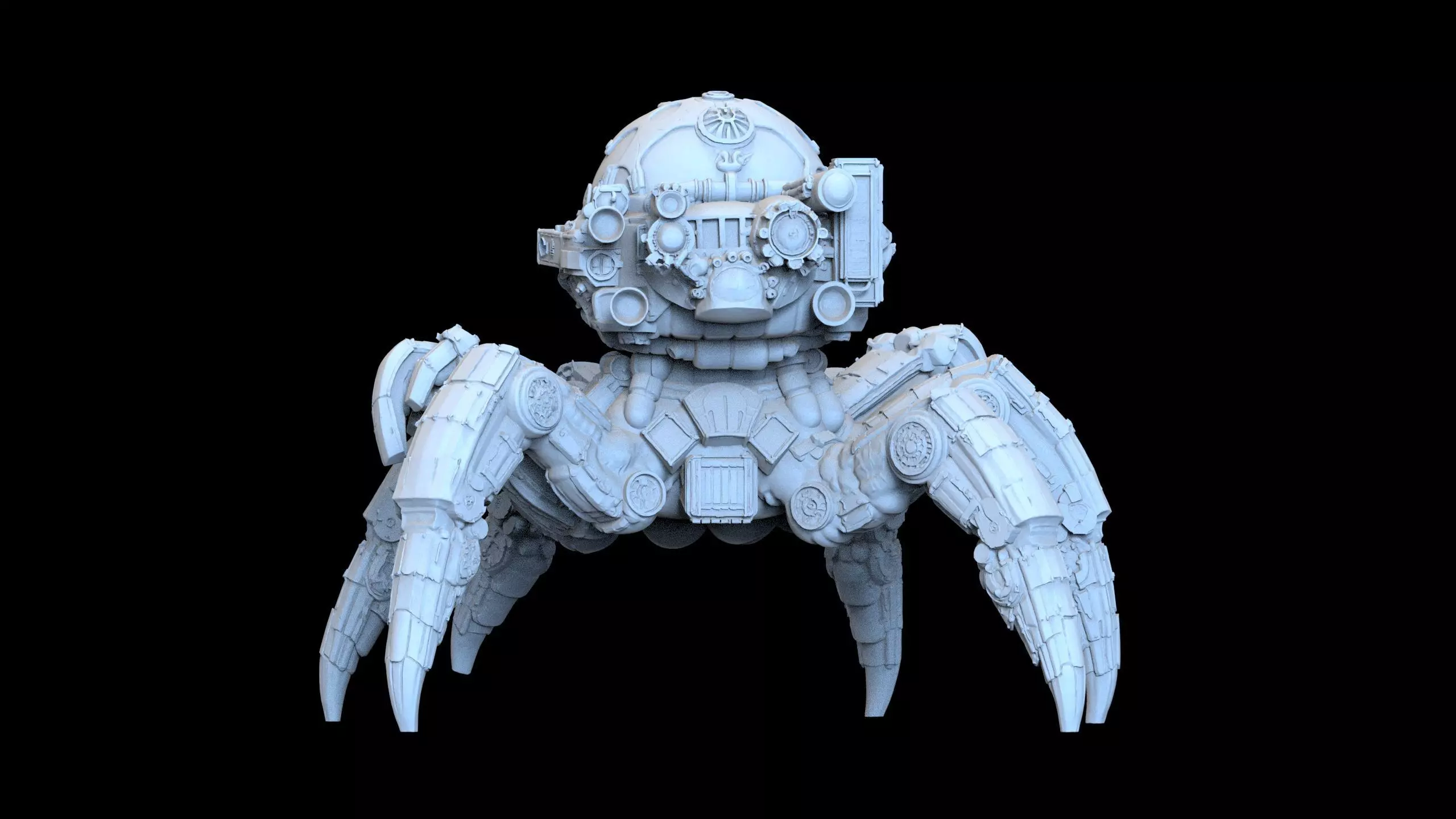 Sci-Fi Mech Spider STL Tabletop Wargame Walker Miniature 3D print model