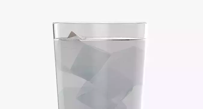 Glass With Ice 3D model 5