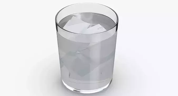 Glass With Ice 3D model 4
