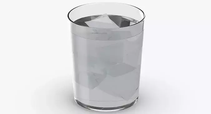 Glass With Ice 3D model 3