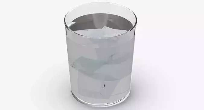 Glass With Ice 3D model 2