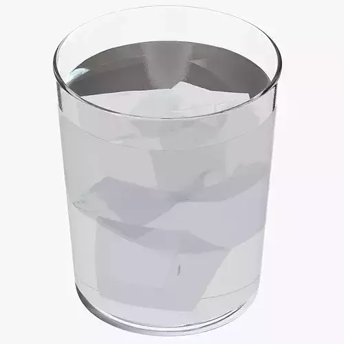 Glass With Ice 3D model