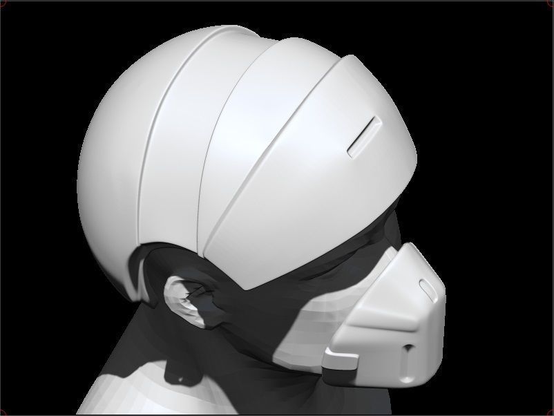 Medic sci-fi helmet 3D print model_3