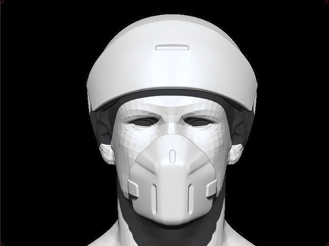 Medic sci-fi helmet 3D print model