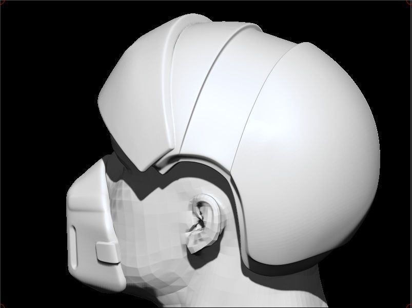 Medic sci-fi helmet 3D print model_4