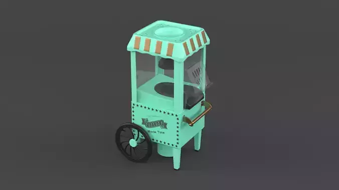 Home Popcorn Maker Machine 3D model 6