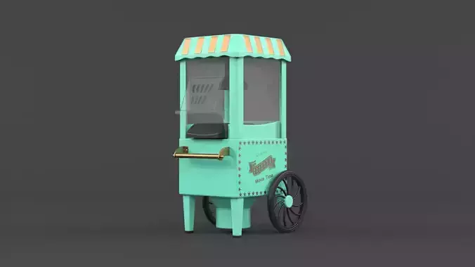 Home Popcorn Maker Machine 3D model 2