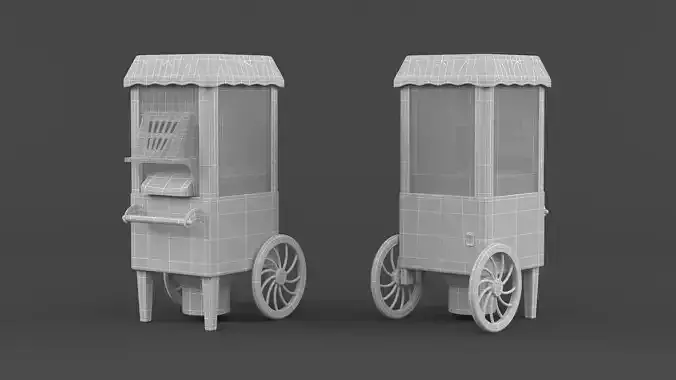 Home Popcorn Maker Machine 3D model 7
