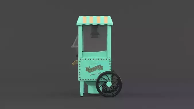Home Popcorn Maker Machine 3D model 5