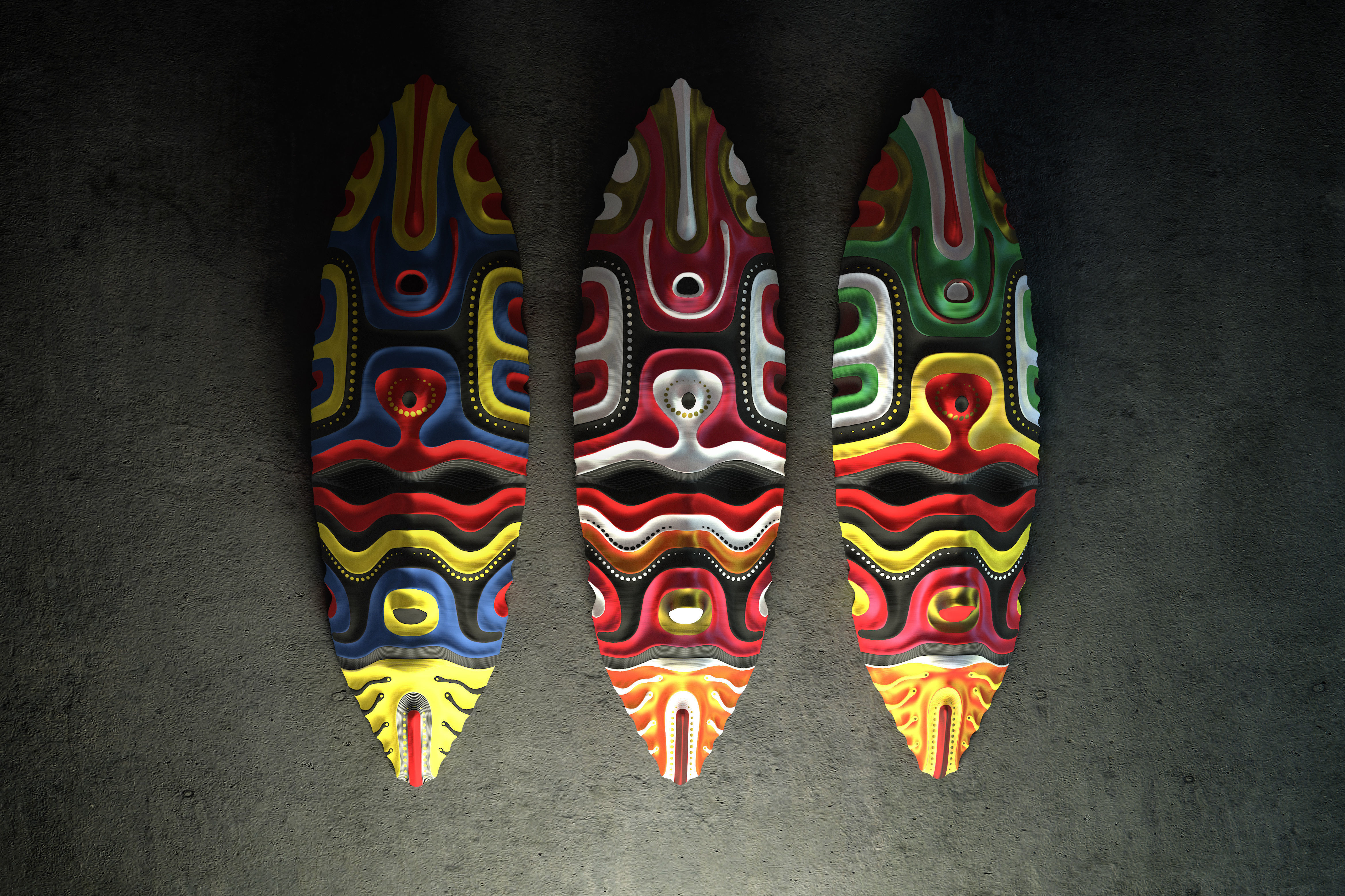 Wave mask 3D print model