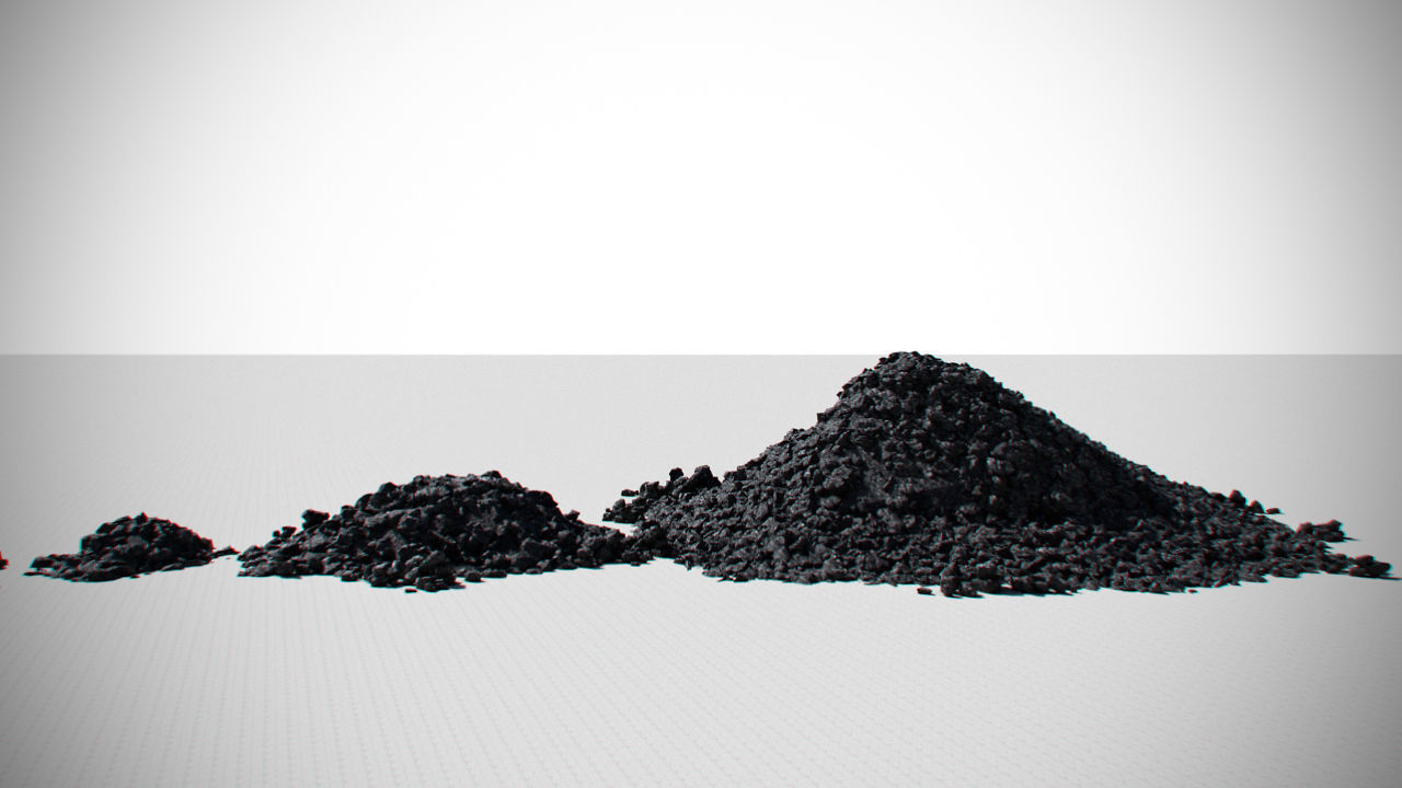 Coal Model Pack - Black Brown Anthracite Low-poly 3D model_14