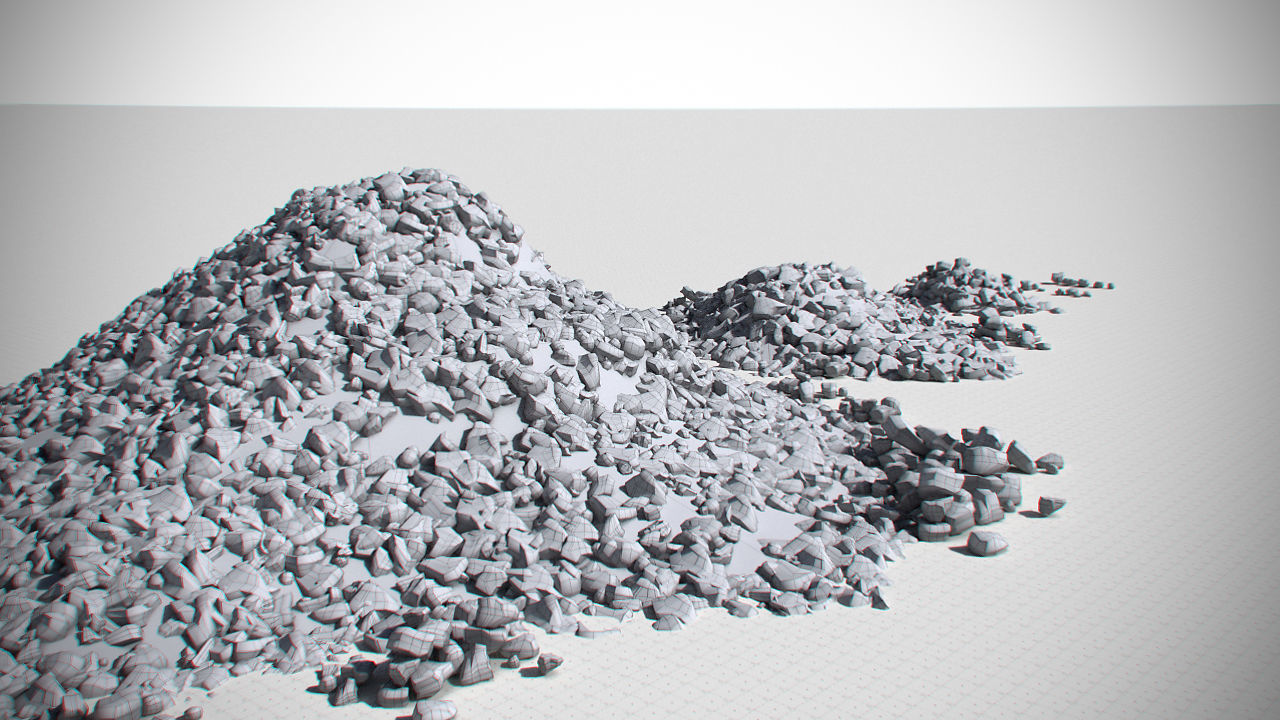 Coal Model Pack - Black Brown Anthracite Low-poly 3D model_6