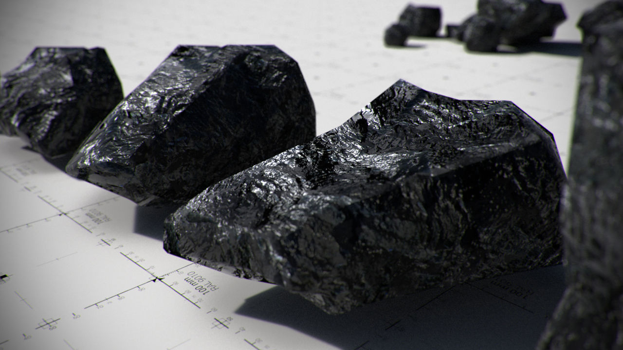 Coal Model Pack - Black Brown Anthracite Low-poly 3D model_13