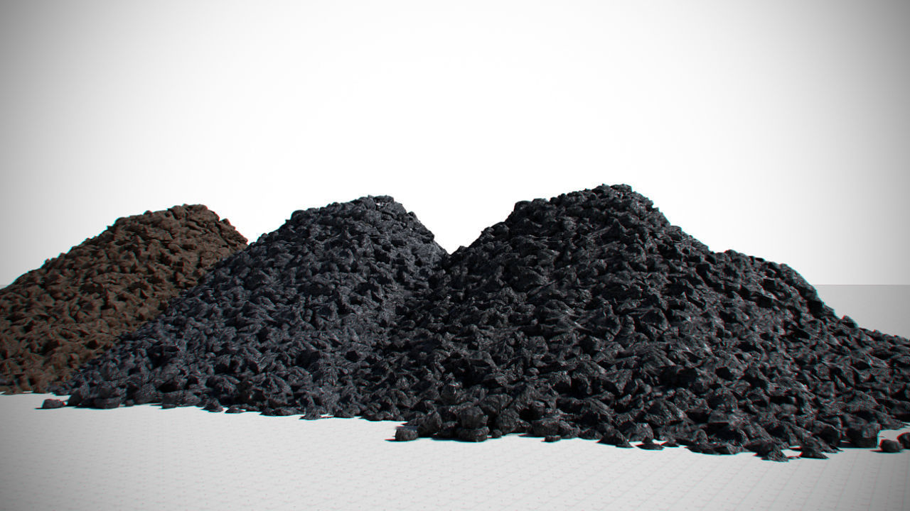 Coal Model Pack - Black Brown Anthracite Low-poly 3D model_18