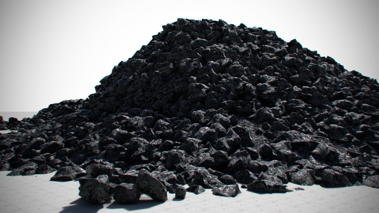 Coal Model Pack - Black Brown Anthracite Low-poly 3D model_15