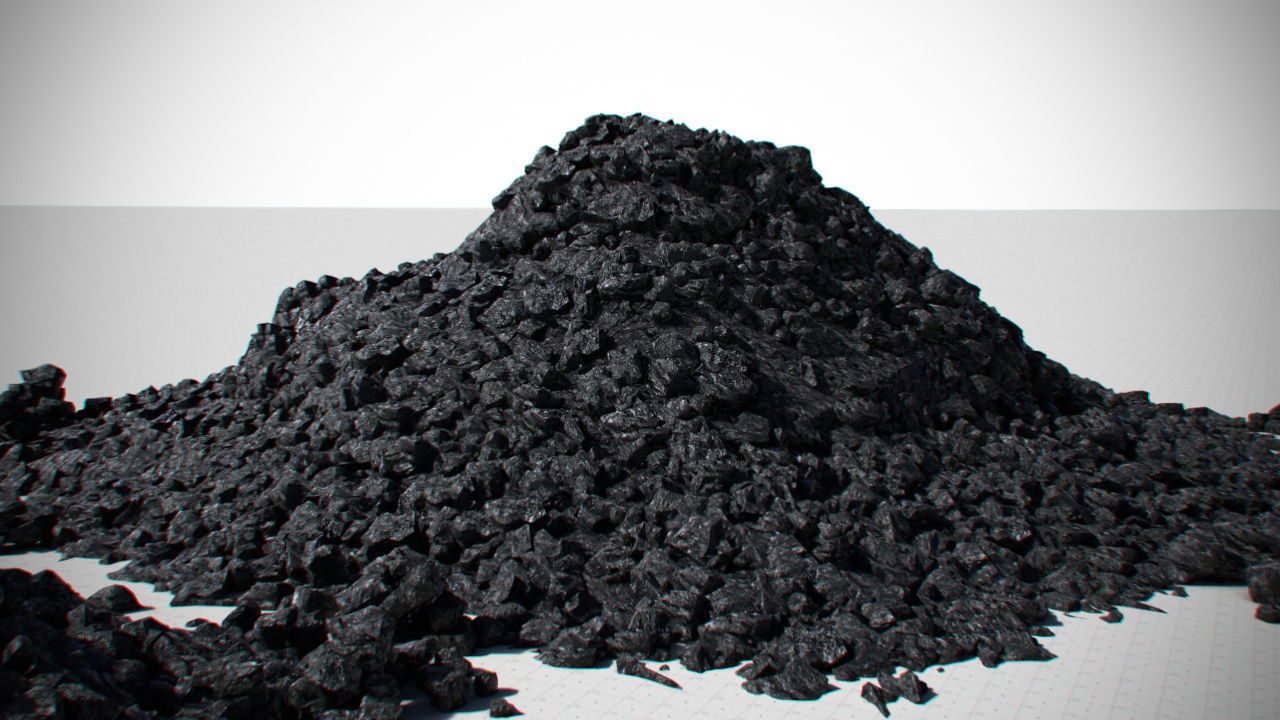 Coal Model Pack - Black Brown Anthracite Low-poly 3D model_11