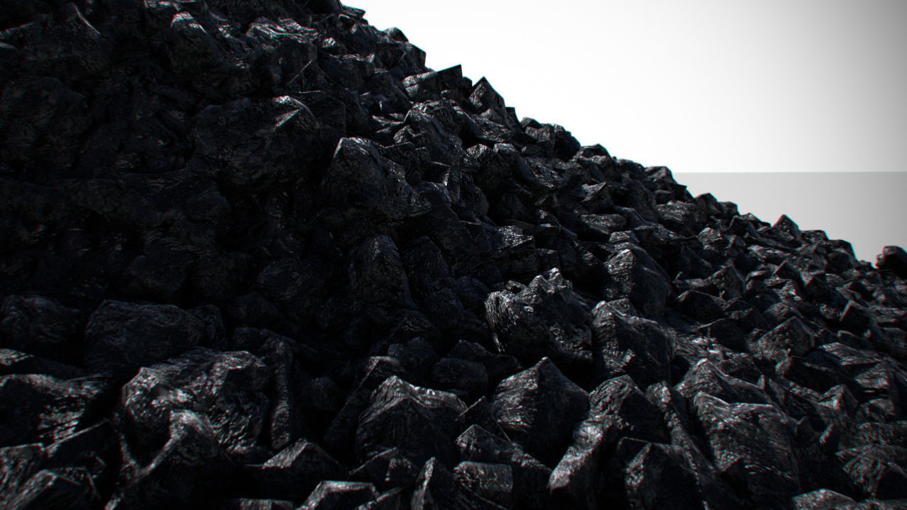 Coal Model Pack - Black Brown Anthracite Low-poly 3D model_17