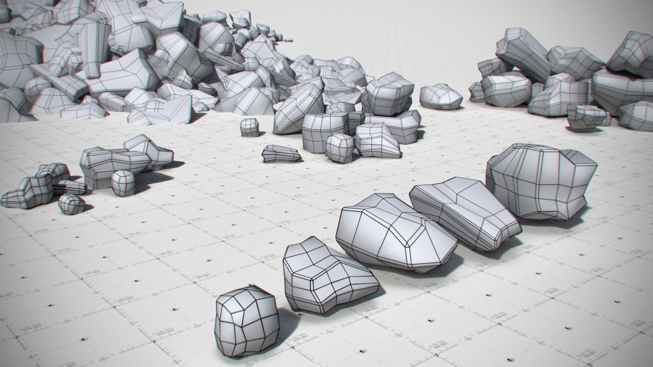 Coal Model Pack - Black Brown Anthracite Low-poly 3D model_5