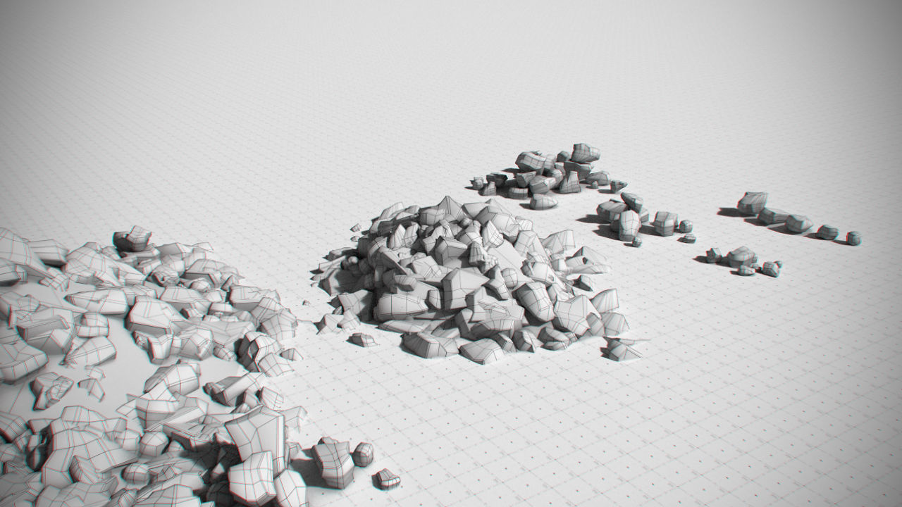 Coal Model Pack - Black Brown Anthracite Low-poly 3D model_7