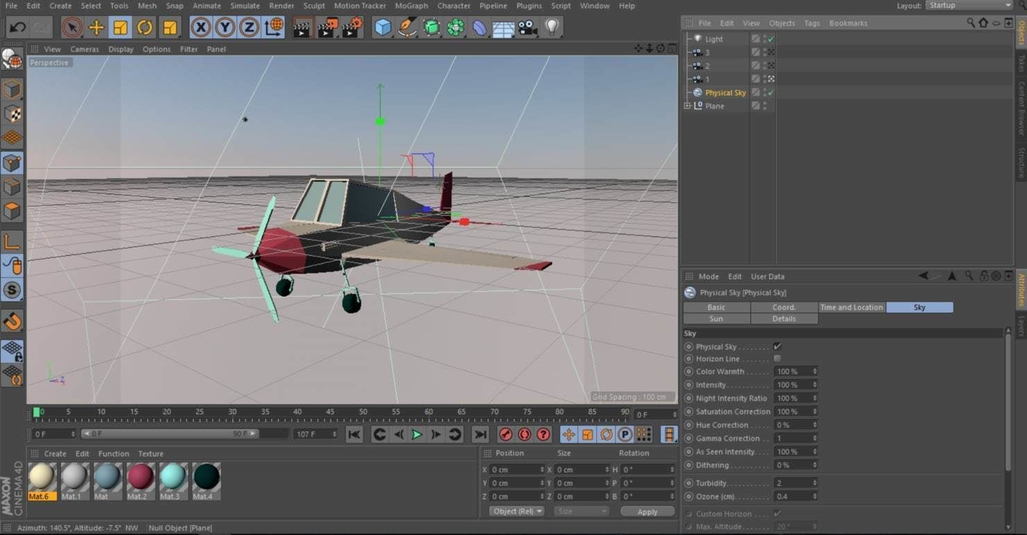 Cartoon Low Poly Plane Free low-poly 3D model_7