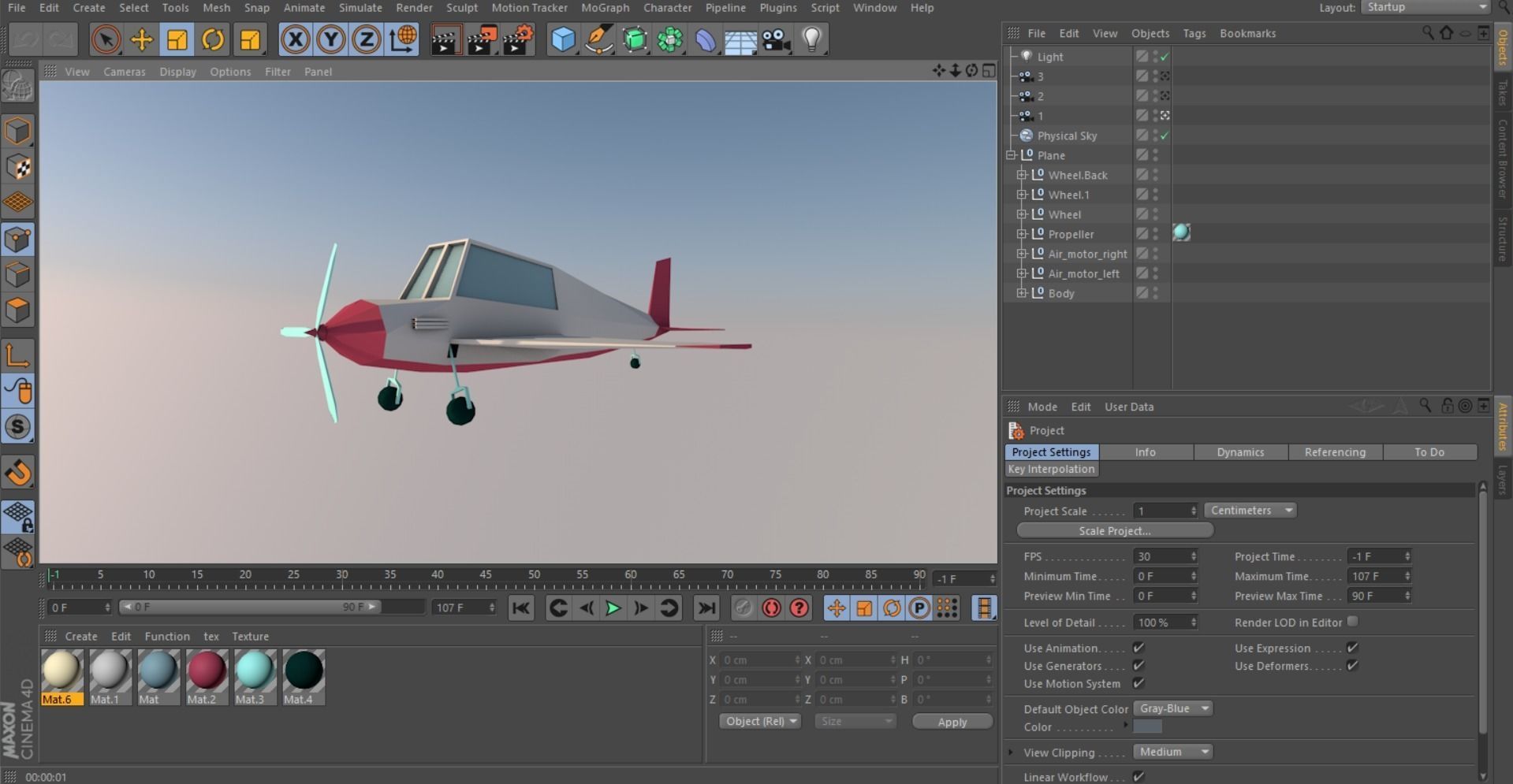 Cartoon Low Poly Plane Free low-poly 3D model_8