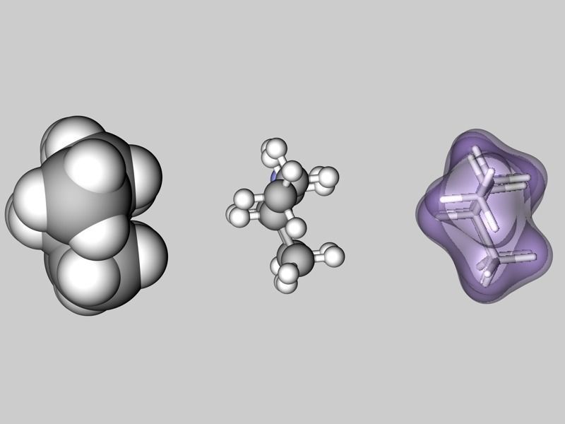Methylhexanamine molecule 3D model_2