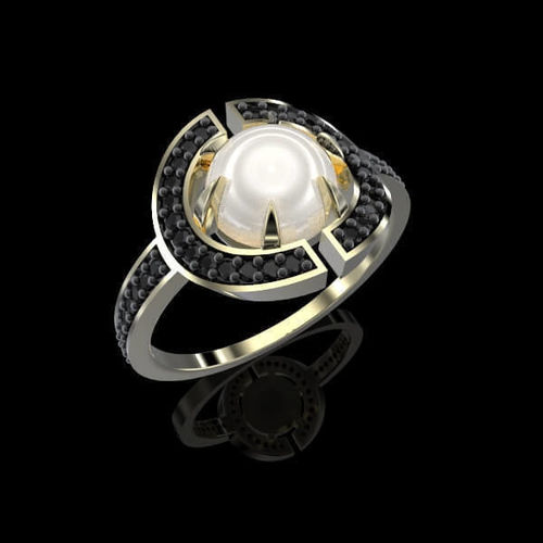 RING VIHAD PEARLS  3D print model