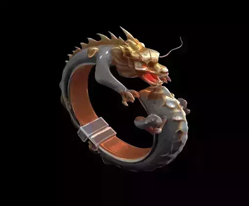 Mythical Golden Dragon Ring 