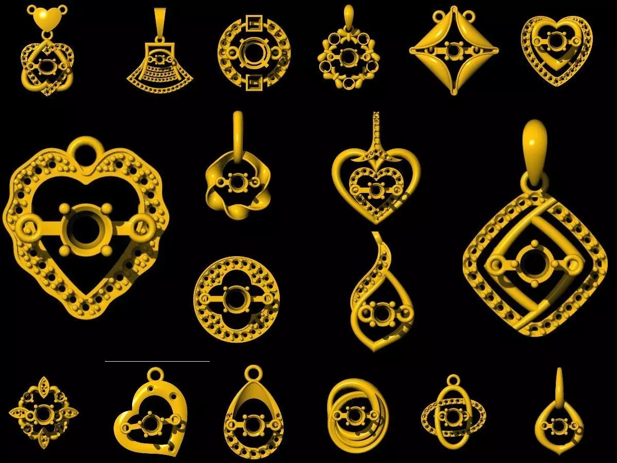 18 Dancing pendants 3dm file 3D print model