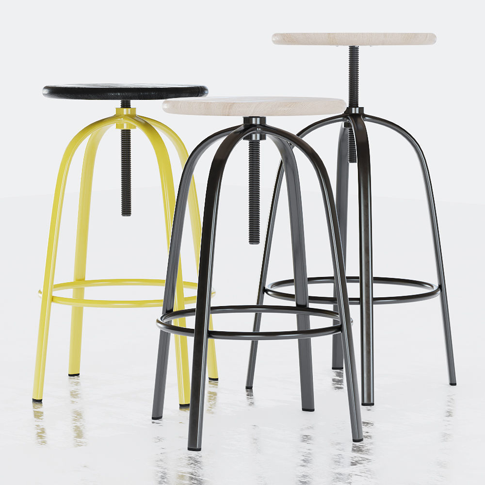 Miniforms Ferrovitos Stool 3D model_2